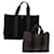 Hermès HERMES Fourre Tout Hand Bag Canvas 2Set Black Gray Auth bs12725 Grey Cloth  ref.1319084