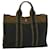 Hermès HERMES Fourre Tout PM Hand Bag Canvas Khaki Black Auth bs12717 Cloth  ref.1319106