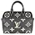Louis Vuitton Preto Bege Monograma Empreinte Speedy Bandouliere 25 Couro  ref.1319274