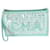 Chanel Bolsa de pulso com logotipo Chanel em pele de cordeiro em PVC verde tweed Multicor Couro  ref.1319292