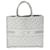 Christian Dior Ecru-graue, schräge Jacquard-Tasche mit großem Buchmotiv  Beige Leinwand  ref.1319299