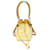 Baguette Fendi x Sarah Coleman Mimosa Glazed Canvas FF Vertigo Mon Tresor Bucket Bag Yellow Cloth  ref.1319334