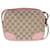 Gucci Pink Dollar cuir de veau GG Canvas Mini Bree Messenger Toile Rose Beige  ref.1319340