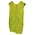 Robe fourreau en tricot vert citron et citron vert Chanel 14P avec détail de fermeture éclair, taille FR 38 Coton Jaune  ref.1319385