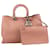 Dior Old Rose Leather Large Diorissimo Shopper Tote Beige  ref.1319415