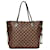 Louis Vuitton Damier Ebene Monogram Neverfull MM Shopper Bag Brown Leather  ref.1319418