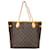 Borsa shopper Neverfull MM con monogramma in tela Louis Vuitton Marrone Pelle  ref.1319419