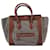 Luggage Céline CELINE Mini bolso tote de equipaje de piel de oveja gris y cuero marrón Castaño  ref.1319437