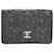 Chanel Black Camellia Goatskin Trifold Wallet Leather  ref.1319592