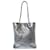 Chanel Silver Written In Chain Metallic Tote Silvery Leather Pony-style calfskin  ref.1319642