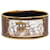 Bracciale rigido smaltato extra largo Hermès marrone Metallo Placcato in oro Smalto  ref.1319665