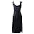 Vestido lencero midi con lazo en los hombros y viscosa negra de Acne Studios Negro Fibra de celulosa  ref.1319676