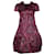 Burberry Paisley Print FW 08 Kleid aus burgunderfarbener Seide  Rot Bordeaux  ref.1319679