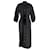 Robe longue ceinturée à col noué Zimmermann en viscose de polyester noir  ref.1319690