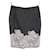 Valentino Garavani Valentino Polka Dot Lace-Trimmed Pencil Skirt in Black Polyester  ref.1319743