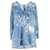 Ganni Bleached Mini Dress in Blue Denim Cotton  ref.1319770