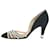 Chanel Sapatos enfeitados com pérolas pretas - tamanho UE 38.5 Preto  ref.1319840