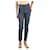 Saint Laurent Blue high-rise cut slim-leg trousers - size UK 6 Cotton  ref.1319852