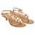 Hermès sandalias de oro Dorado Cuero  ref.1319859