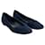 Hermès Marineblaue Ballerinas aus Wildleder „Nice“ Schweden  ref.1319862