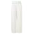 Bottega Veneta Pantaloni a gamba larga con cintura logata Bianco Cotone  ref.1319870