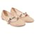 Miss J'adior Mesh Ballet Flats Beige Leather  ref.1319873