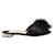 Miu Miu Sandales en satin noir avec plumes d'autruche et cristaux  ref.1319893