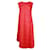 Pleats Please Robe longue plissée rouge vif Polyester  ref.1319913