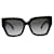 Valentino Óculos de sol pretos com logotipo dourado Acetato  ref.1319921