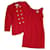 Yves Saint Laurent Veste rouge avec des boutons dorés et robe fourreau assortie YSL vintage 1994 Laine  ref.1319936