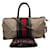 Gucci GG Ophidia Duffel Travel Boston Bag Brown Leather Cloth  ref.1320134
