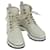 LOUIS VUITTON Boots Shoes Leather 6 1/2 Ivory P14149 LV Auth bs11797 Cream  ref.1320295