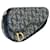 Christian Dior Trotter Canvas Saddle Pouch Navy Auth 61918 Bleu Marine  ref.1320326