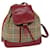 BURBERRY Nova Check Backpack Canvas Beige Red Auth 68741 Cloth  ref.1320387