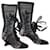 Dior Naughtily-D wedge heel boot. Transparent mesh embroidered with a butterfly motif and black suede calf. Velvet Lace  ref.1320609