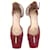 Dior Ballettschuh Rot Leder  ref.1320611