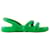 Autre Marque Kobarah Flat Topaz Sandals - Camper - Synthetic - Green Leather Pony-style calfskin  ref.1320634