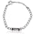 Christian Dior Bracelet à maillons en métal argenté avec logo  ref.1320657
