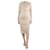Dolce & Gabbana Vestido midi fruncido color crema - talla UK 14 Crudo  ref.1320792