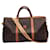 Luggage Céline Celine Brown Canvas Leather Duffel Travel Boston Bag Cloth  ref.1320810
