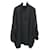 Balenciaga Blusa de manga larga de seda con estampado de logotipo negro.  ref.1320811