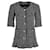 Chanel Chaqueta de tweed negro con botones de joya Gripoix CC.  ref.1320981