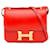 Constance Hermès HERMES HandtaschenLeder Rot  ref.1320992