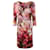 Autre Marque Matthew Williamson – Magentafarbenes Kleid mit Blumenmuster und mehreren Aquarellfarben Pink Viskose  ref.1321050