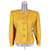 Vintage Yves Saint Laurent Rive Gauche blazer from Spring Summer 1989 with balloon sleeves. Yellow Cotton  ref.1321062