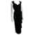 Jenny Packham Vestido de noche negro de jersey con hombros adornados. Poliéster Elastano  ref.1321078