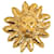 Broche tête de lion dorée Chanel Métal  ref.1321103