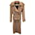 Burberry lined-Breasted Trench Coat in Beige Cupro Brown Cellulose fibre  ref.1321194