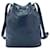 MCM Vintage Leather Bucket Drawstring Shoulder Bag Dark Blue  ref.1321271