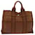 Hermès HERMES Fourre Tout PM Hand Bag Canvas Brown Auth bs12716 Cloth  ref.1321326